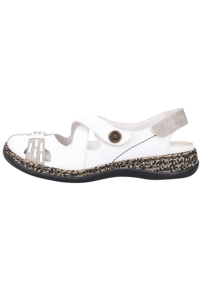 Rieker Sandalen Glattleder Weiß - surf4shoes