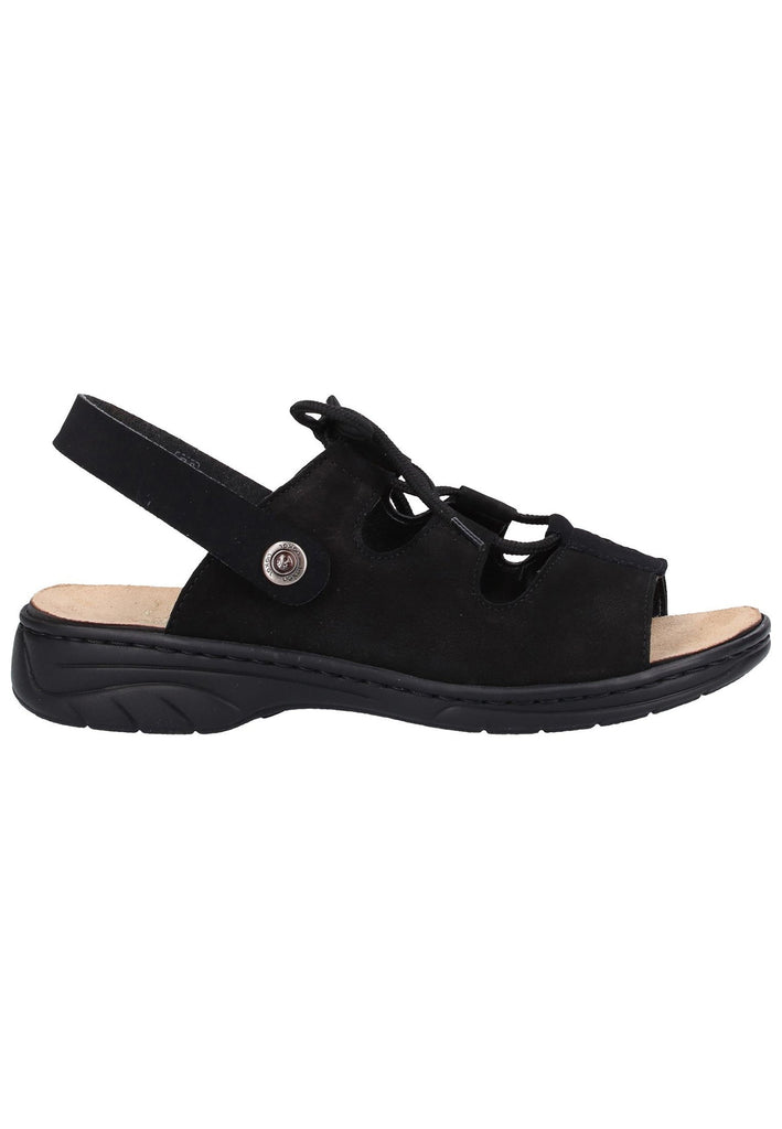 Rieker Sandalen Leder Schwarz - surf4shoes