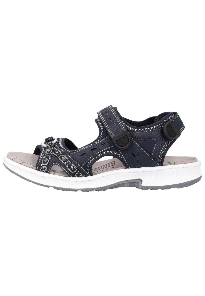 Rieker Wanderschuhe Lederimitat Blau/Schwarz - surf4shoes