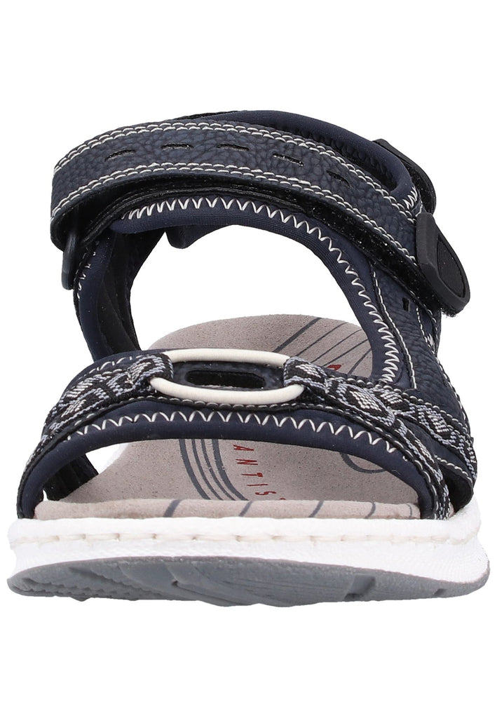 Rieker Wanderschuhe Lederimitat Blau/Schwarz - surf4shoes