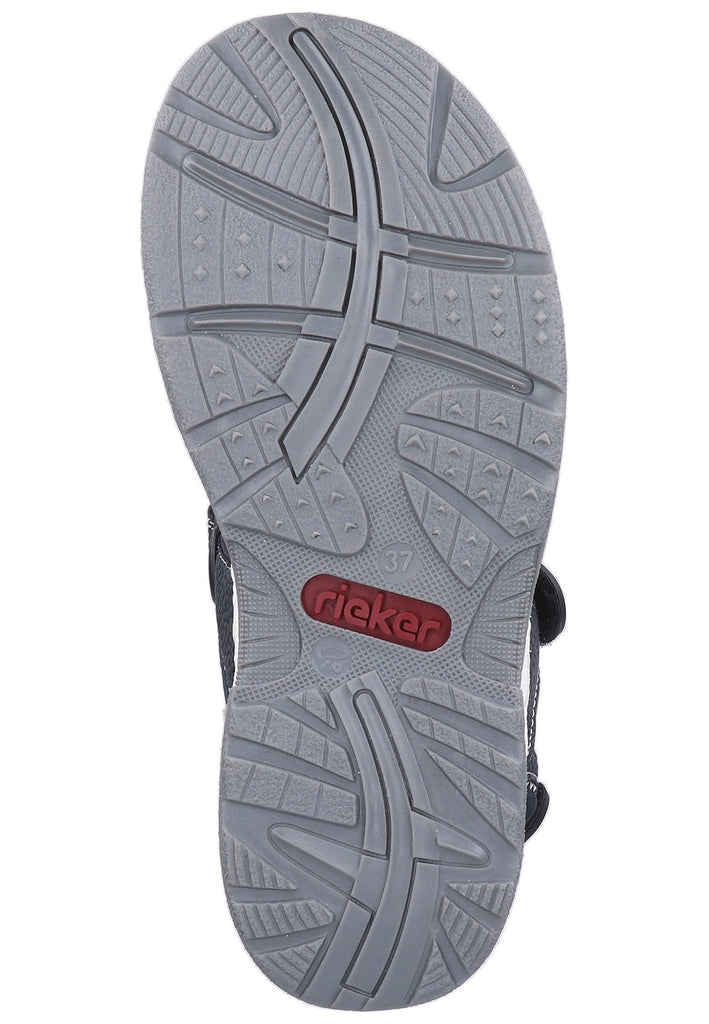 Rieker Wanderschuhe Lederimitat Blau/Schwarz - surf4shoes