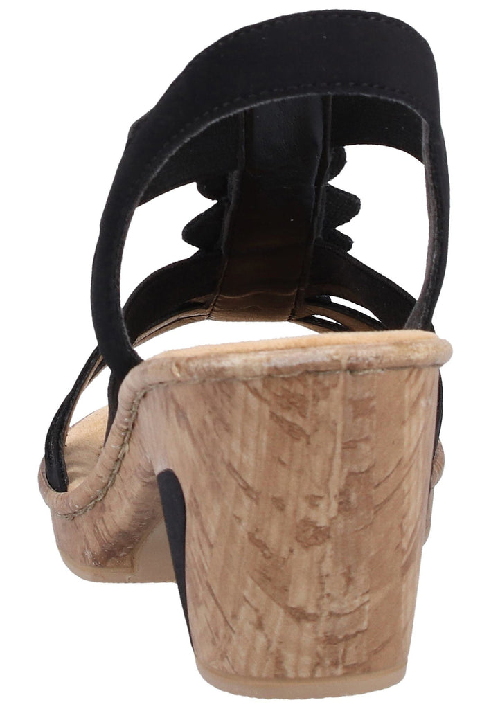Rieker Sandalen Lederimitat Schwarz - surf4shoes