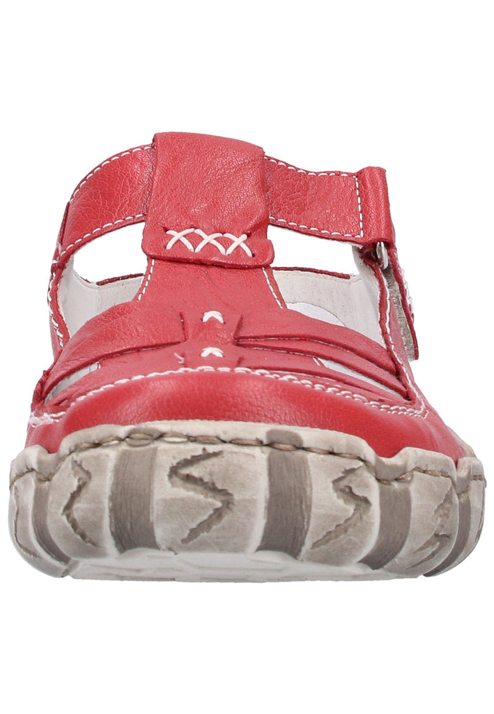 Rieker Pantoletten Glattleder Rot - surf4shoes