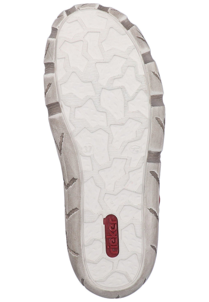 Rieker Pantoletten Glattleder Rot - surf4shoes