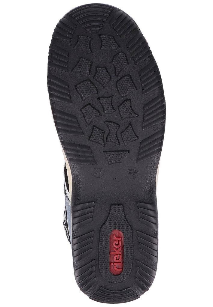 Rieker Wanderschuhe Lederimitat Schwarz/Grau - surf4shoes