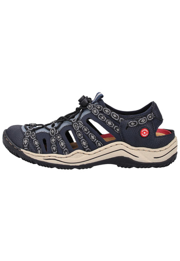 Rieker Halbschuhe Lederimitat Pazifik - surf4shoes