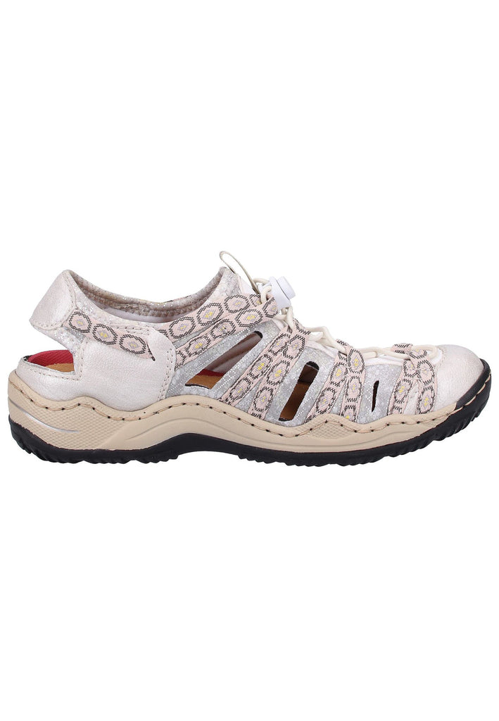 Rieker Wanderschuhe Lederimitat Weiß - surf4shoes