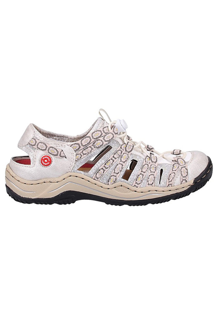 Rieker Wanderschuhe Lederimitat Weiß - surf4shoes