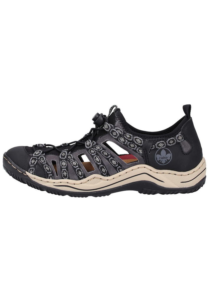 Rieker Wanderschuhe Textil Schwarz - surf4shoes