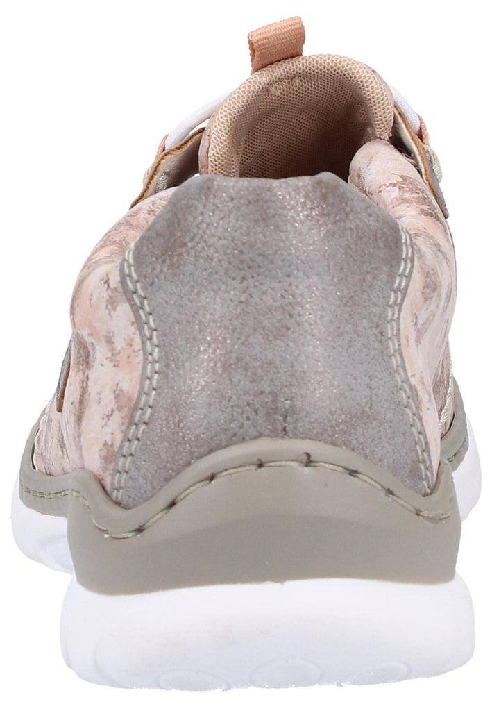 Rieker Halbschuhe Lederimitat Rosa/Grau - surf4shoes
