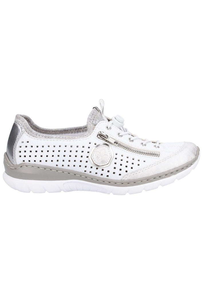 Rieker Halbschuhe Lederimitat Weiß - surf4shoes