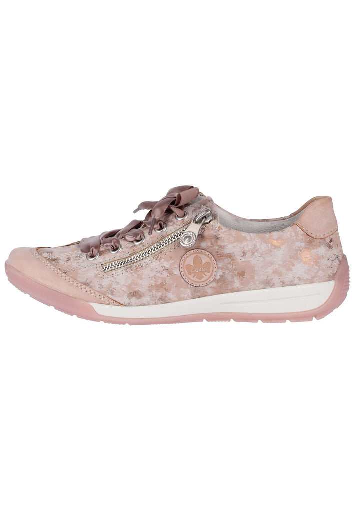 Rieker Halbschuhe Lederimitat Rosa - surf4shoes