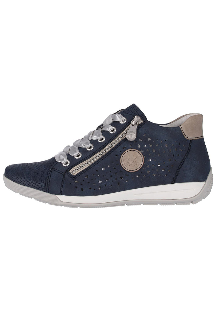 Rieker Halbschuhe Lederimitat Dunkelblau - surf4shoes