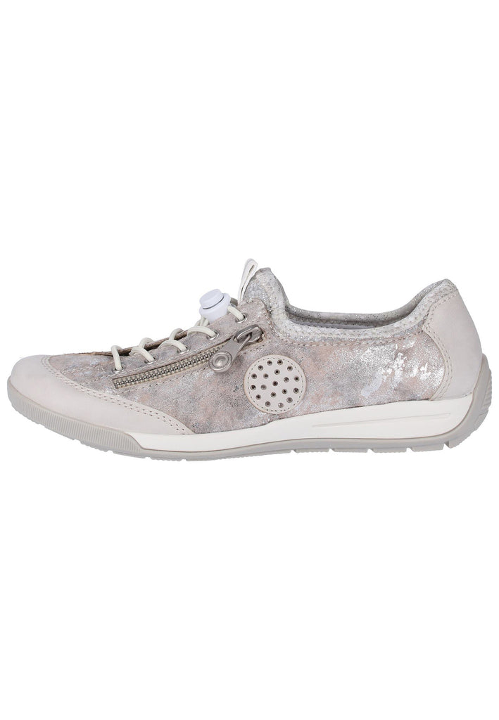 Rieker Sneaker Lederimitat Rose Metallic - surf4shoes