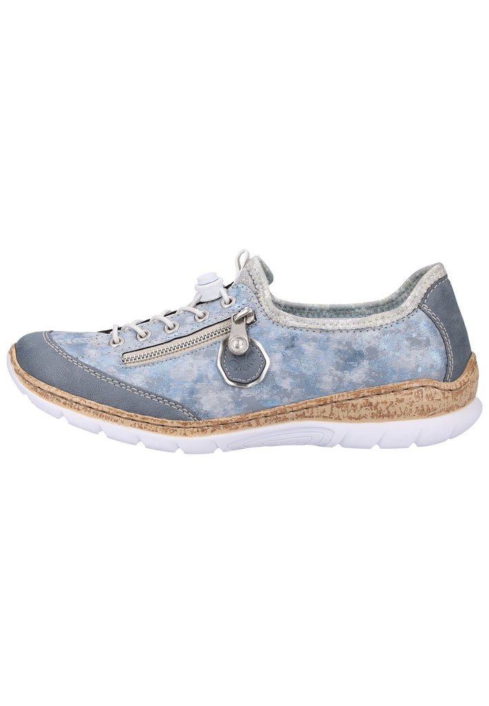 Rieker Sneaker Lederimitat Hellblau - surf4shoes