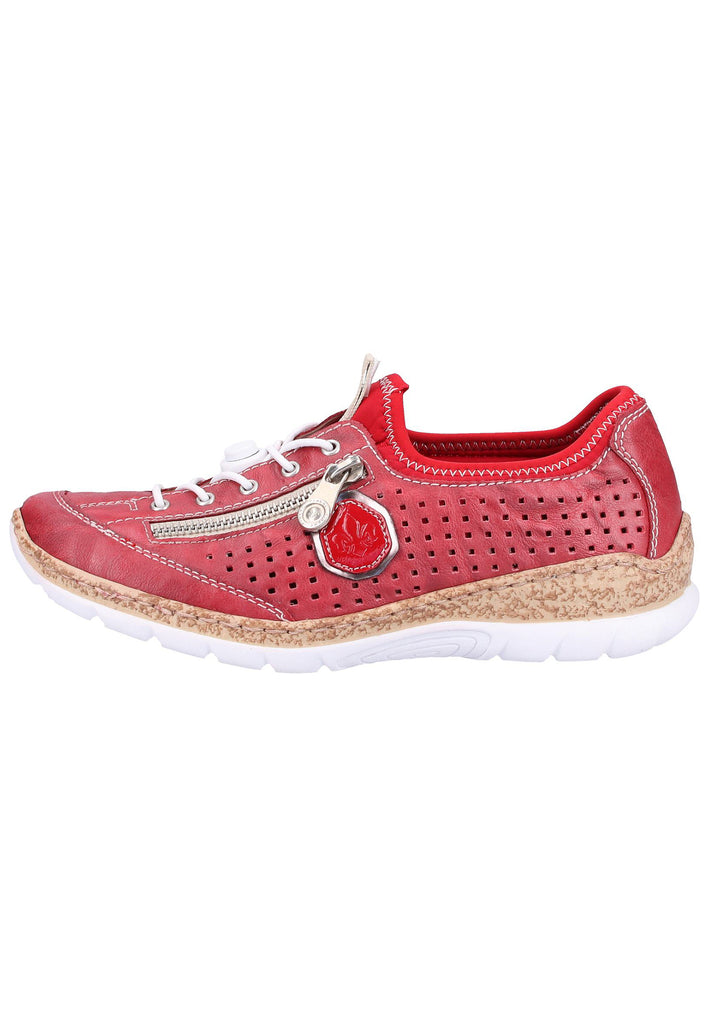 Rieker Sneaker Lederimitat Rot - surf4shoes