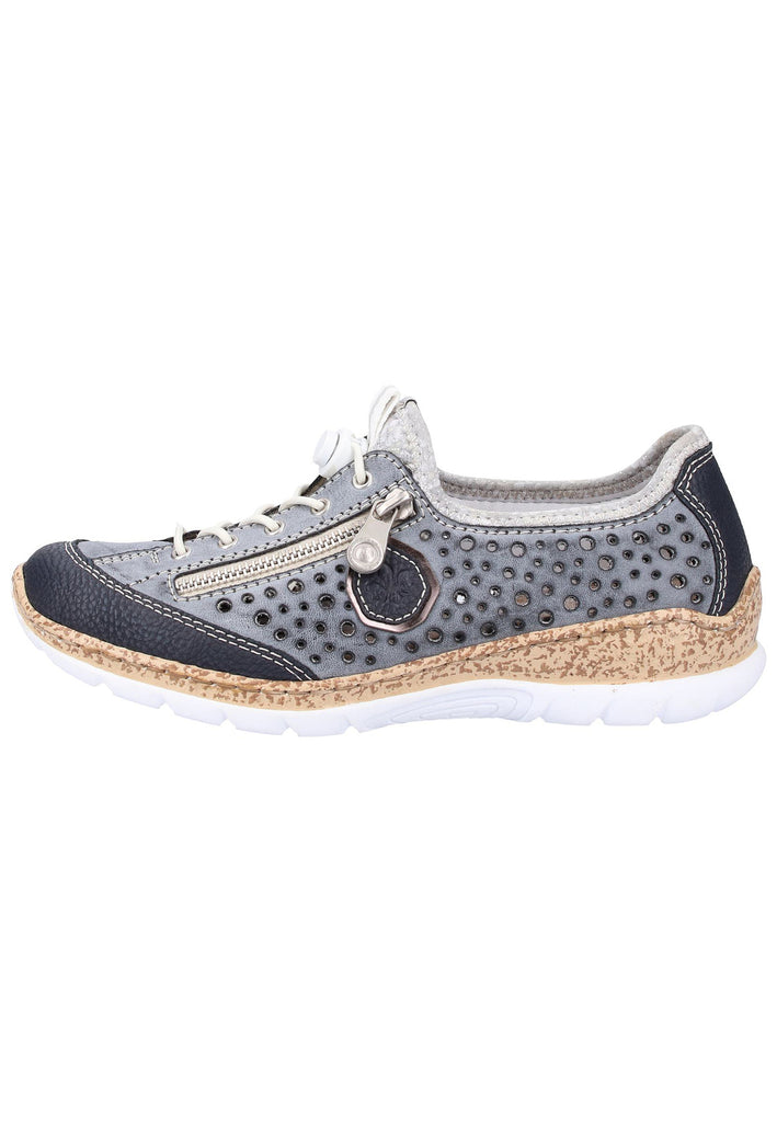 Rieker Sneaker Lederimitat Pazifik - surf4shoes