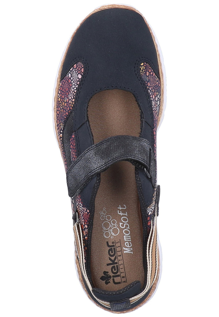 Rieker Halbschuhe Lederimitat Pazifik - surf4shoes