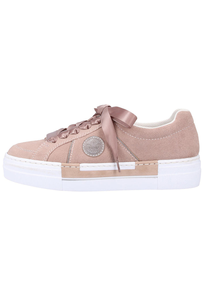 Rieker Halbschuhe Nubukleder Beige - surf4shoes
