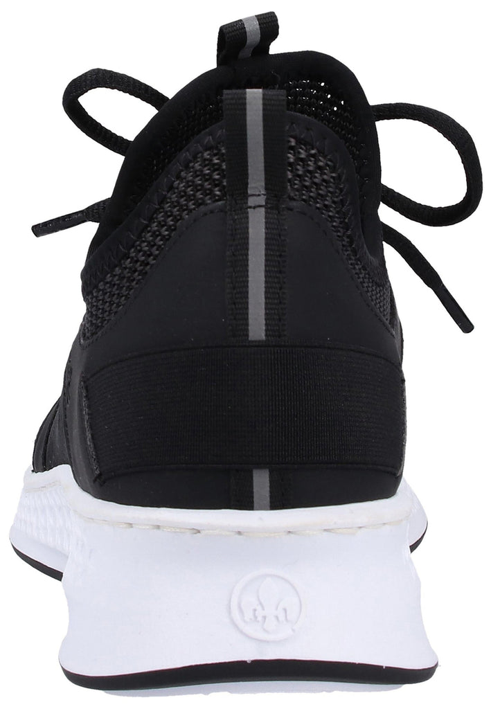 Rieker Sneaker Lederimitat/Textil Schwarz - surf4shoes