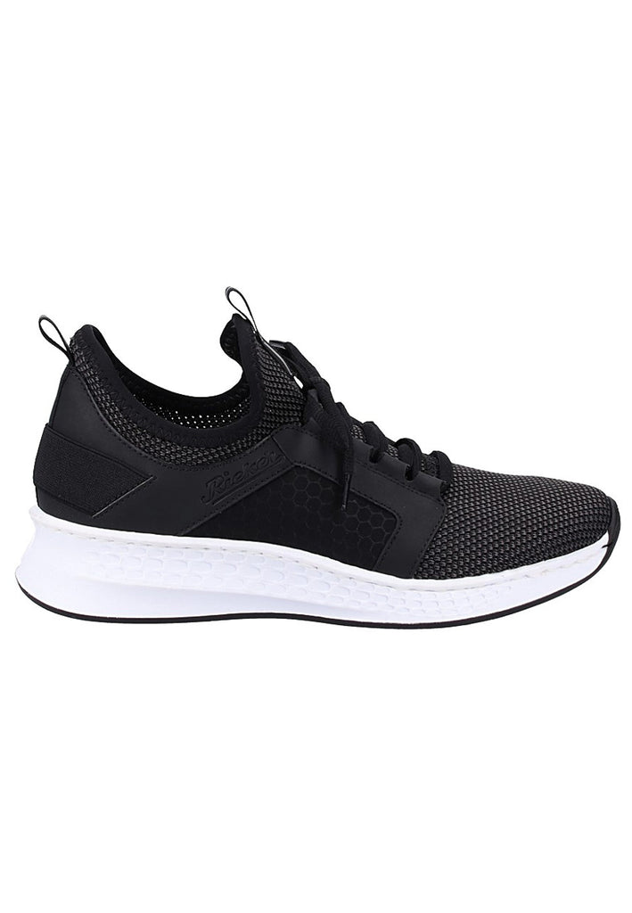 Rieker Sneaker Lederimitat/Textil Schwarz - surf4shoes