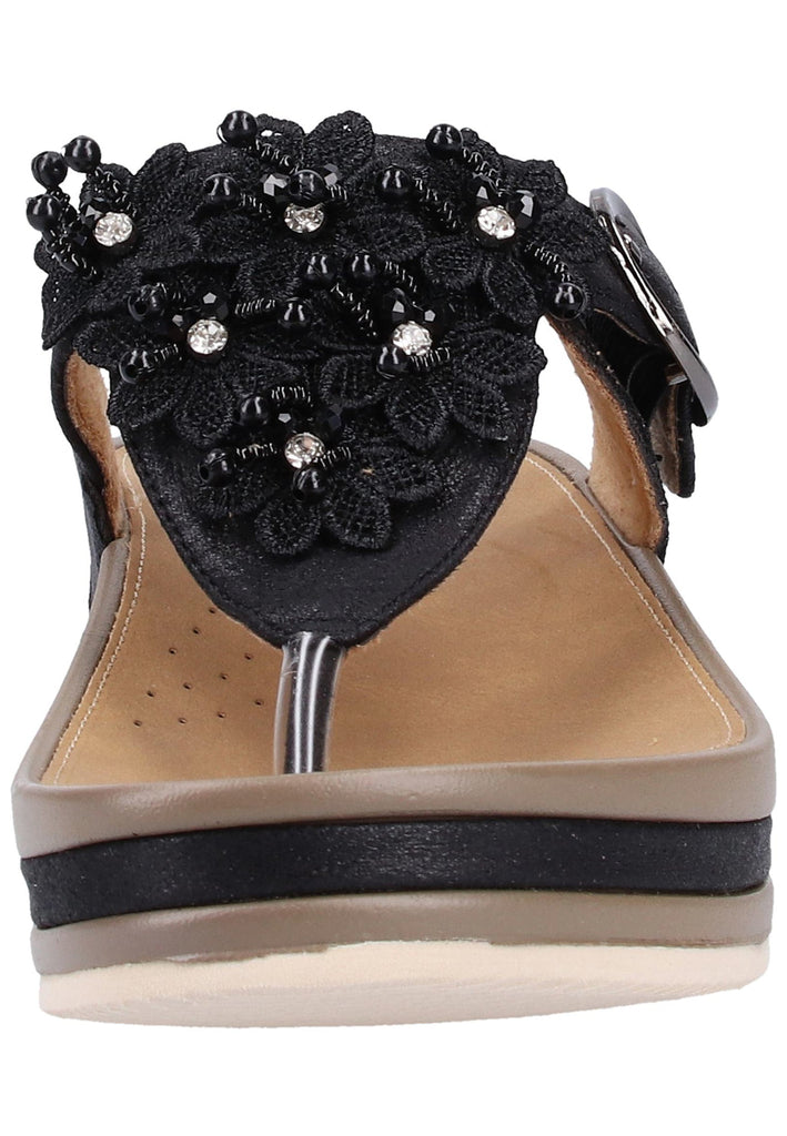 Rieker Zehensteg Textil Schwarz - surf4shoes