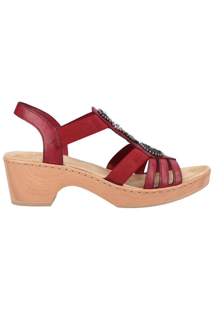 Rieker Sandalen Lederimitat Wine - surf4shoes