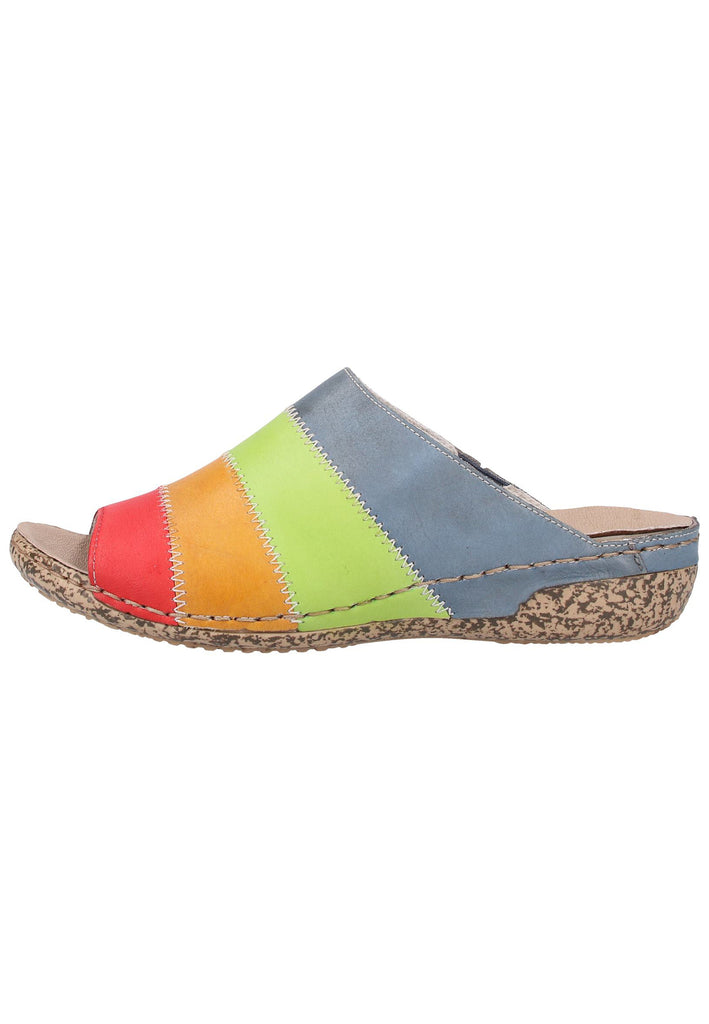 Rieker Pantoletten Glattleder Multicolor - surf4shoes