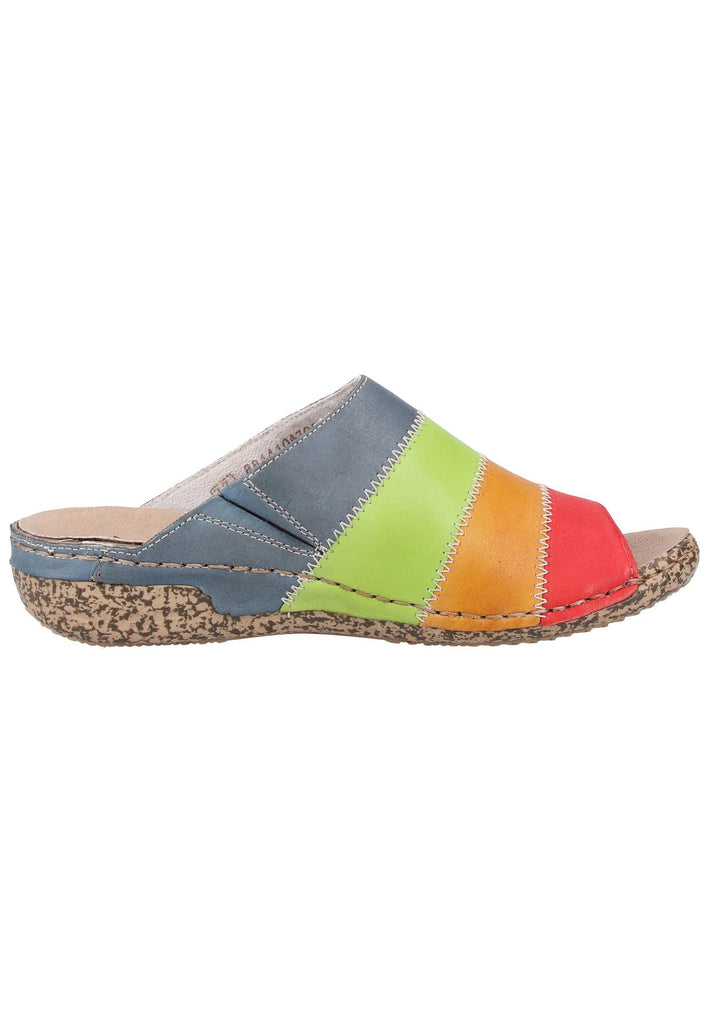 Rieker Pantoletten Glattleder Multicolor - surf4shoes