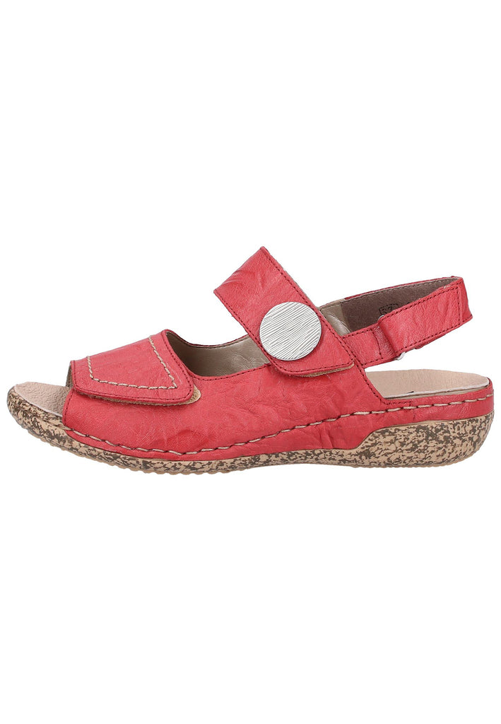 Rieker Sandalen Glattleder Rot - surf4shoes