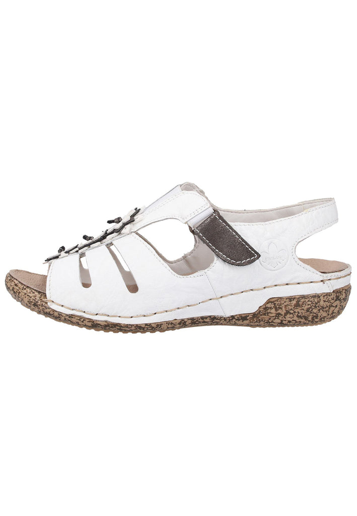 Rieker Sandalen Glattleder Weiß - surf4shoes