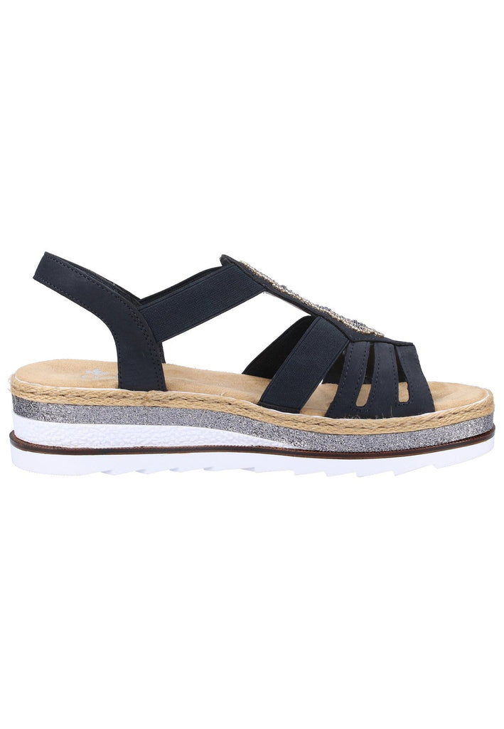 Rieker Sandalen Lederimitat Pazifik - surf4shoes