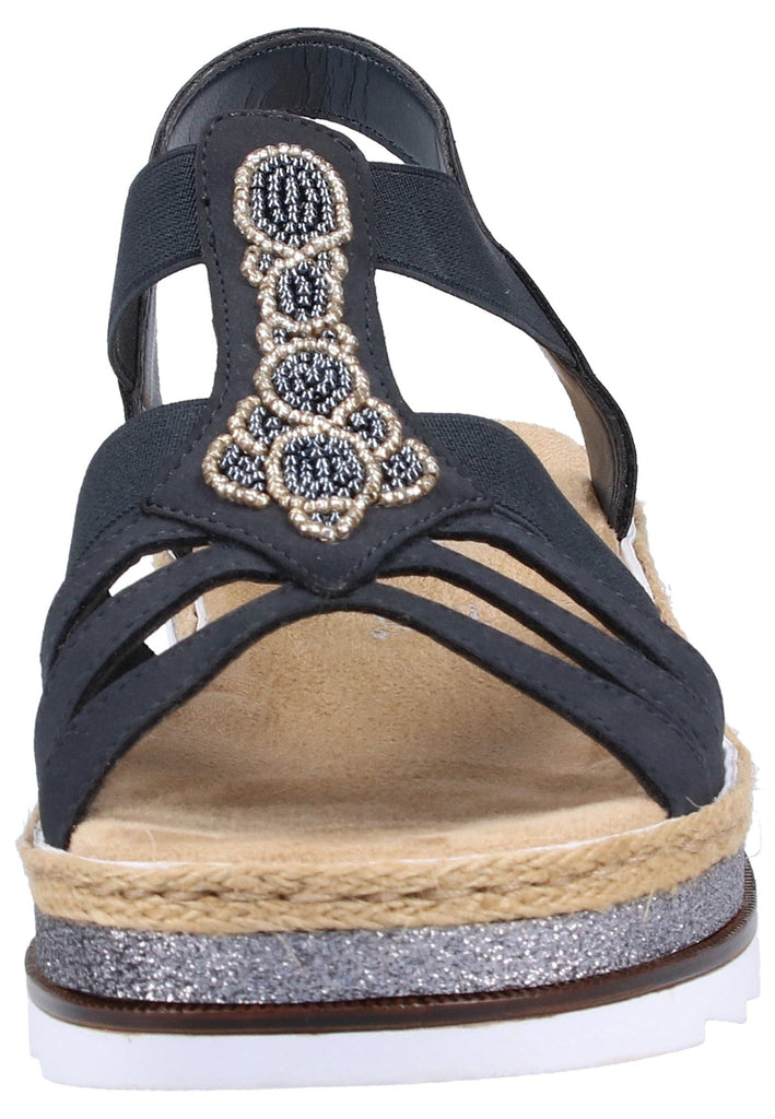 Rieker Sandalen Lederimitat Pazifik - surf4shoes