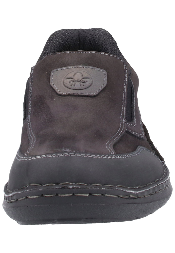 Rieker Slipper Glattleder Schwarz - surf4shoes