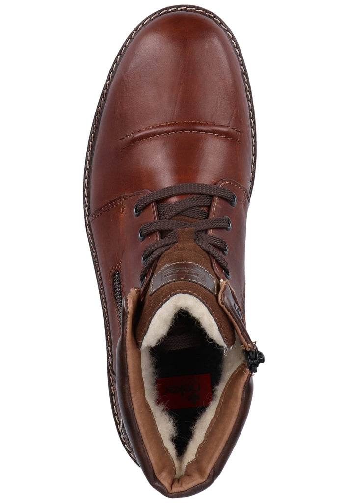 Rieker Stiefelette Glattleder Braun Warmfutter - surf4shoes