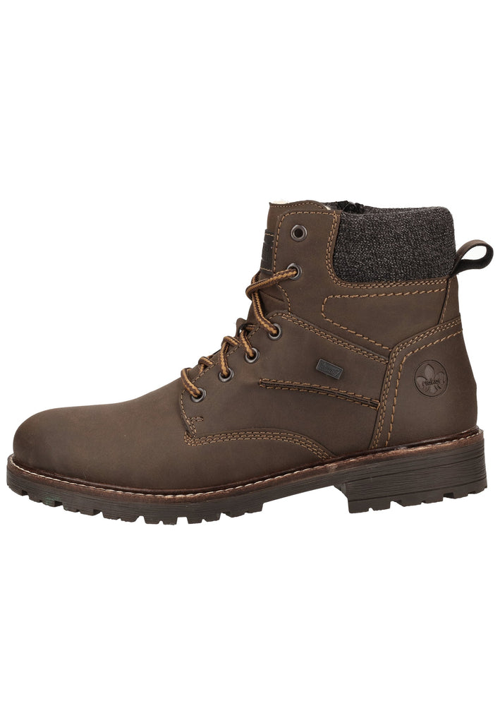 Rieker Stiefelette Lederimitat Braun Warmfutter - surf4shoes