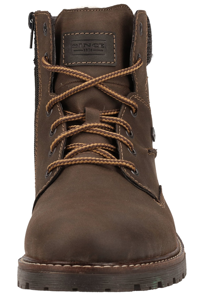 Rieker Stiefelette Lederimitat Braun Warmfutter - surf4shoes