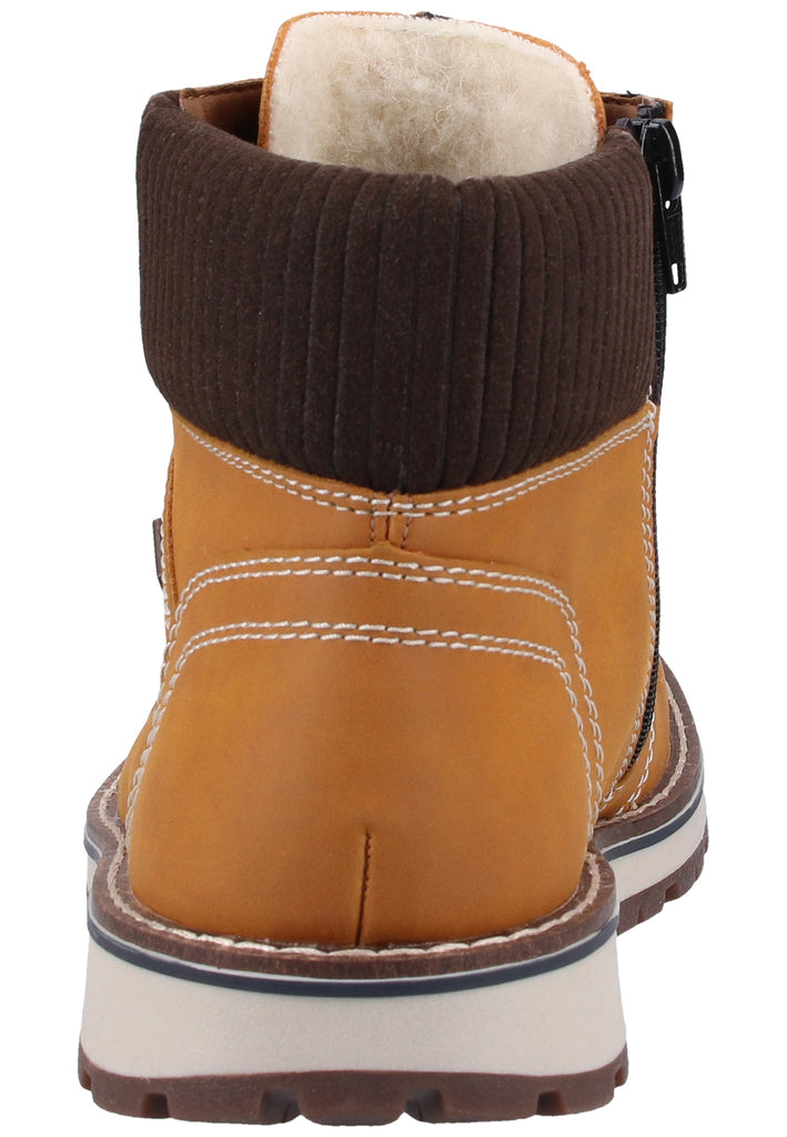 Rieker Stiefelette Lederimitat Gelb/Braun - surf4shoes