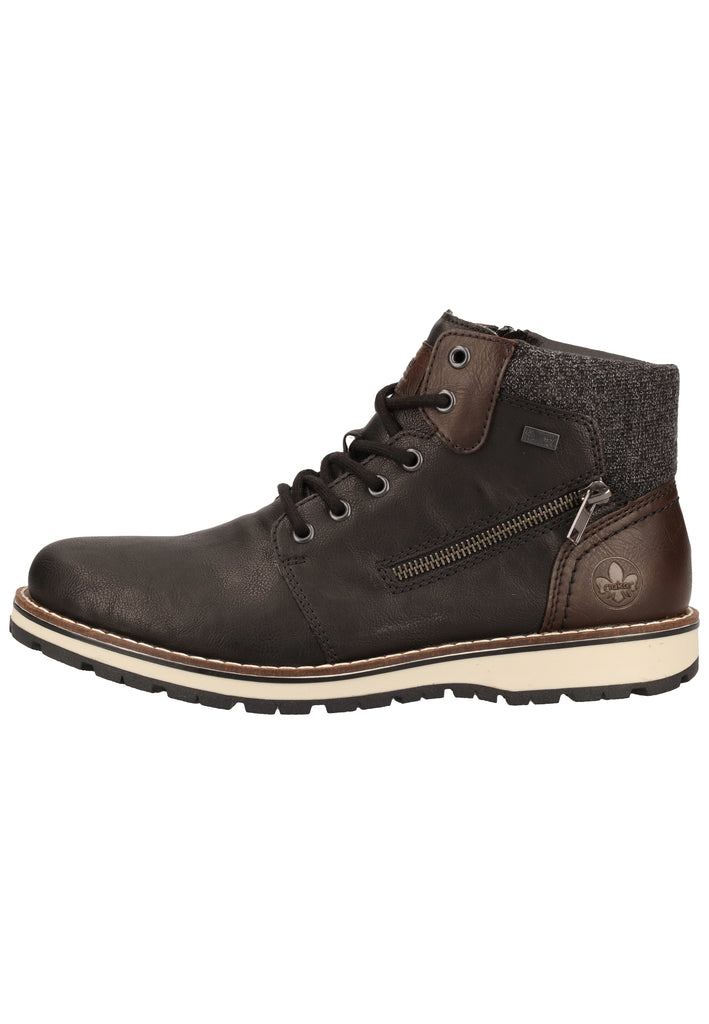 Rieker Stiefelette Lederimitat Schwarz Warmfutter - surf4shoes