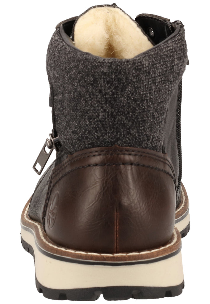 Rieker Stiefelette Lederimitat Schwarz Warmfutter - surf4shoes