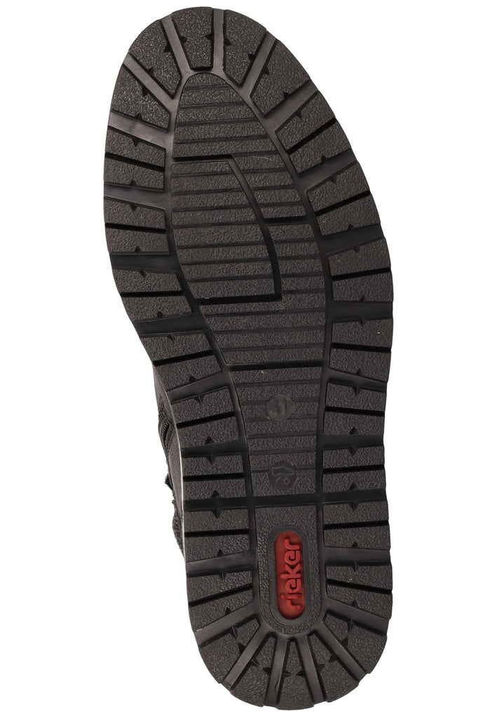 Rieker Stiefelette Lederimitat Schwarz Warmfutter - surf4shoes