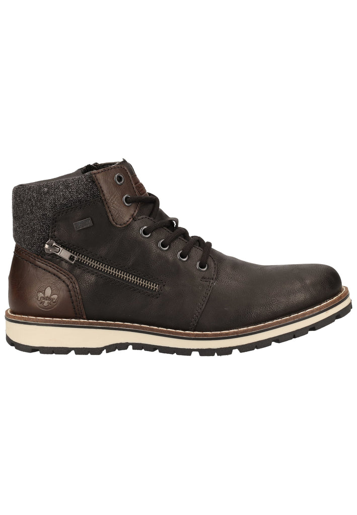 Rieker Stiefelette Lederimitat Schwarz Warmfutter - surf4shoes