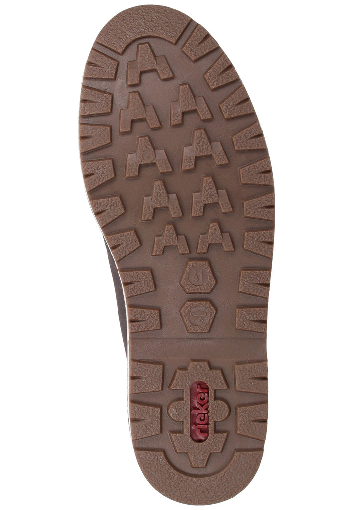 Rieker Stiefelette Lederimitat Braun/Blau Warmfutter - surf4shoes