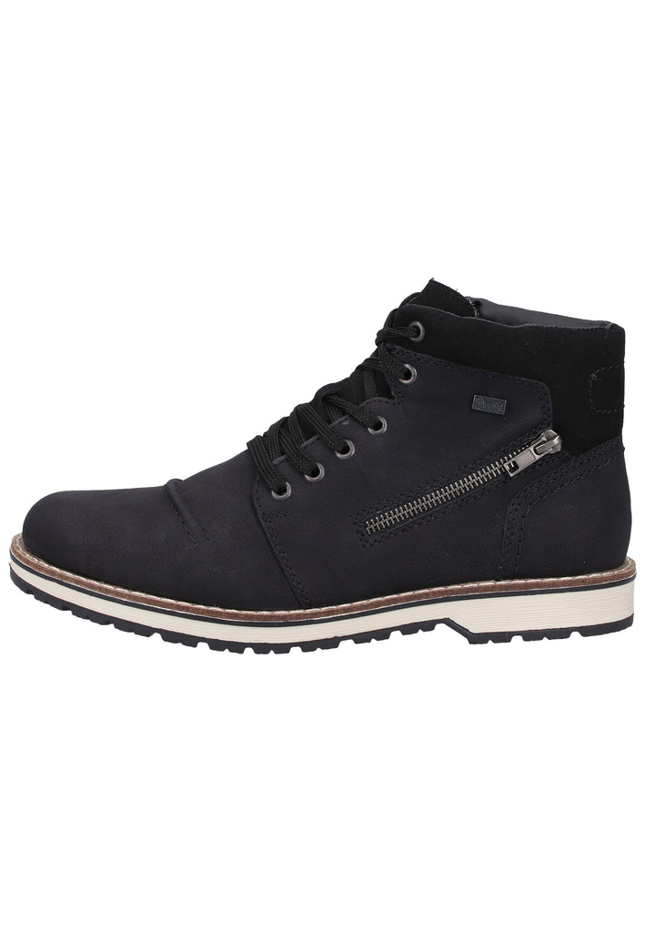 Rieker Stiefelette Lederimitat Schwarz Warmfutter - surf4shoes