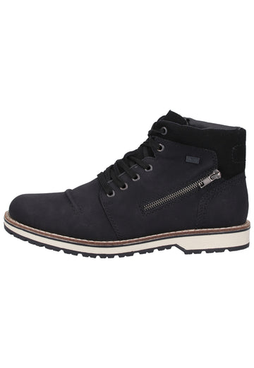 Rieker Stiefelette Lederimitat Schwarz Warmfutter - surf4shoes