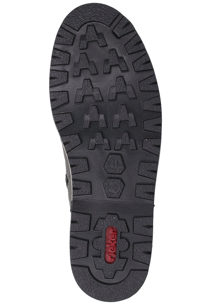 Rieker Stiefelette Lederimitat Anthrazit Warmfutter - surf4shoes