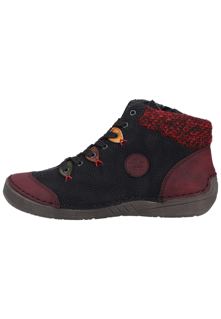 Rieker Halbschuhe Lederimitat Bordeaux Warmfutter - surf4shoes
