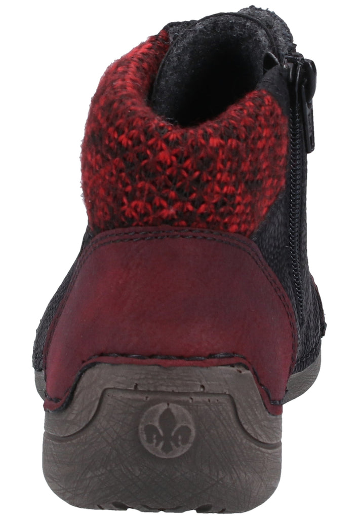 Rieker Halbschuhe Lederimitat Bordeaux Warmfutter - surf4shoes