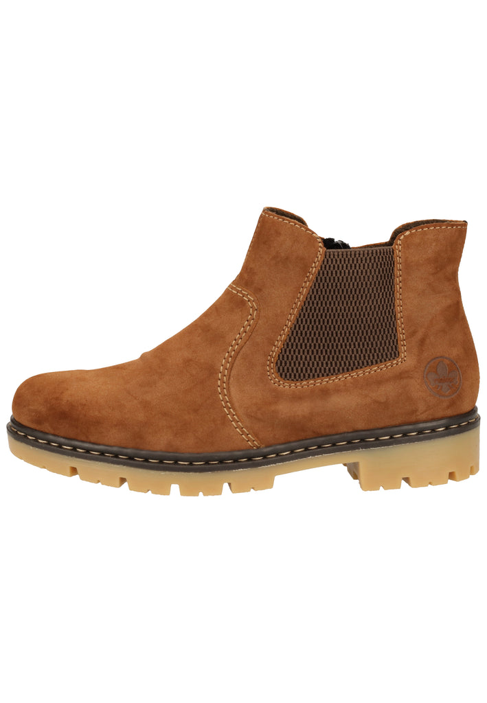 Rieker Stiefelette Lederimitat/Textil Braun - surf4shoes