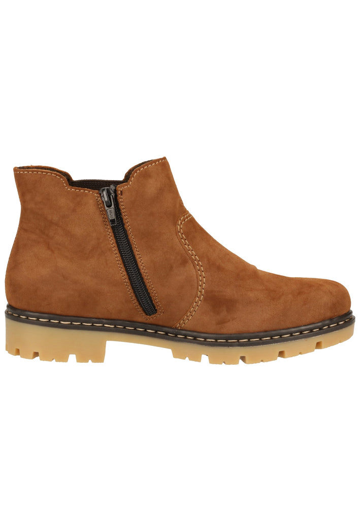 Rieker Stiefelette Lederimitat/Textil Braun - surf4shoes